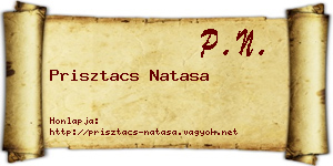 Prisztacs Natasa névjegykártya